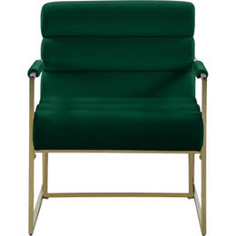 Meridian Wayne Green Velvet Accent Chair