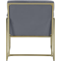 Meridian Wayne Grey Velvet Accent Chair