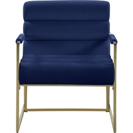 Meridian Wayne Navy Velvet Accent Chair