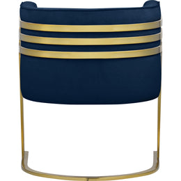 Meridian Rays Navy Velvet Accent Chair
