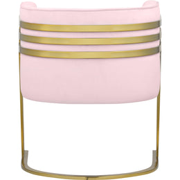Meridian Rays Pink Velvet Accent Chair