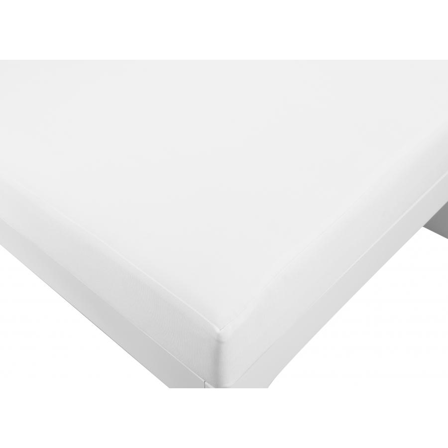 Meridian Nizuc White Water Resistant Fabric Outdoor Patio Aluminum Armless Chair