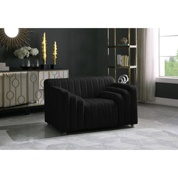 Meridian Naya Black Velvet Chair