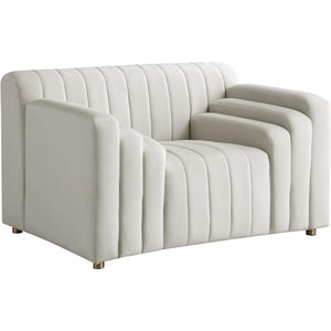 Meridian Naya Cream Velvet Chair