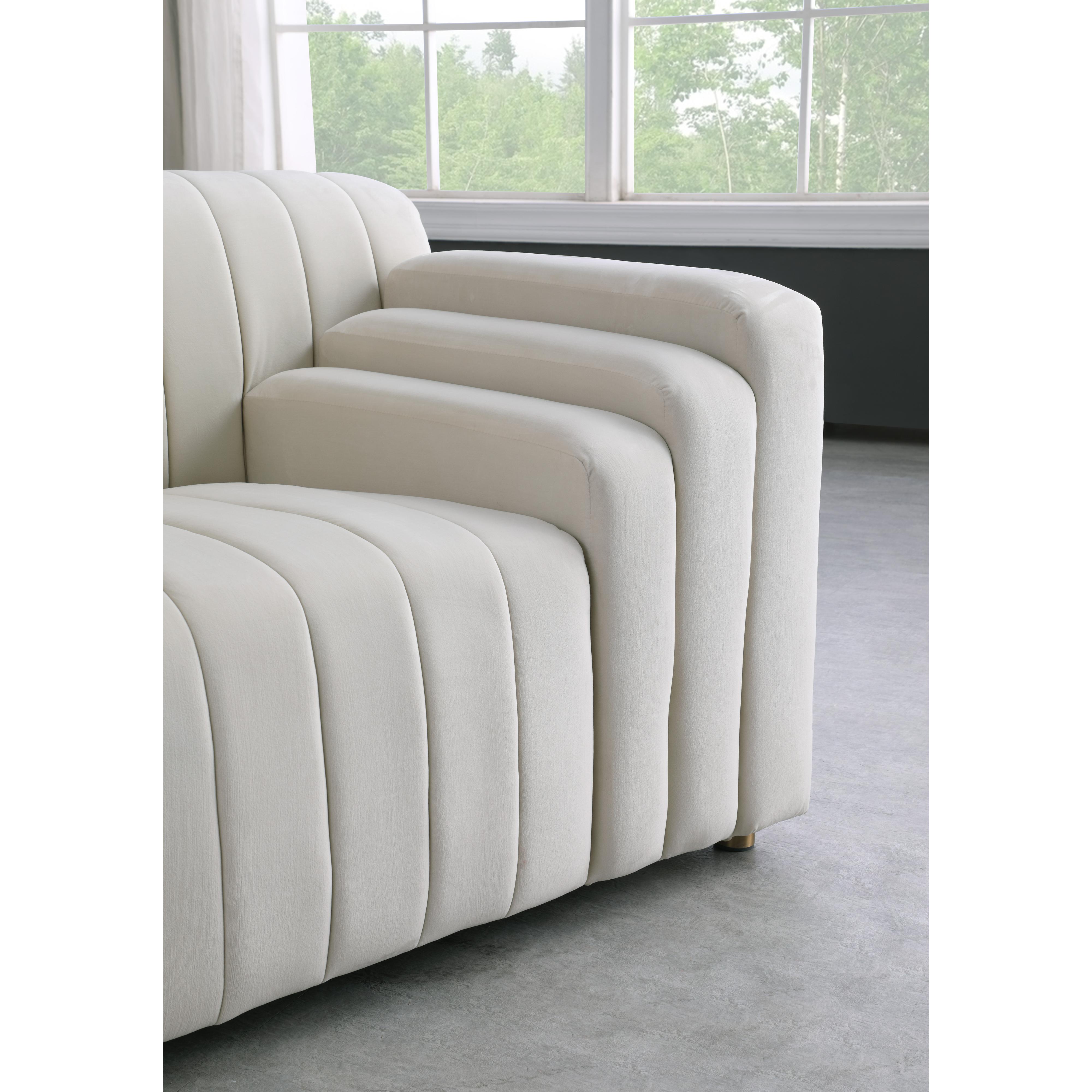 Meridian Naya Cream Velvet Chair