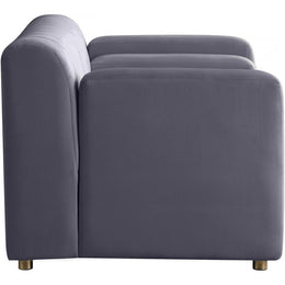 Meridian Naya Grey Velvet Chair