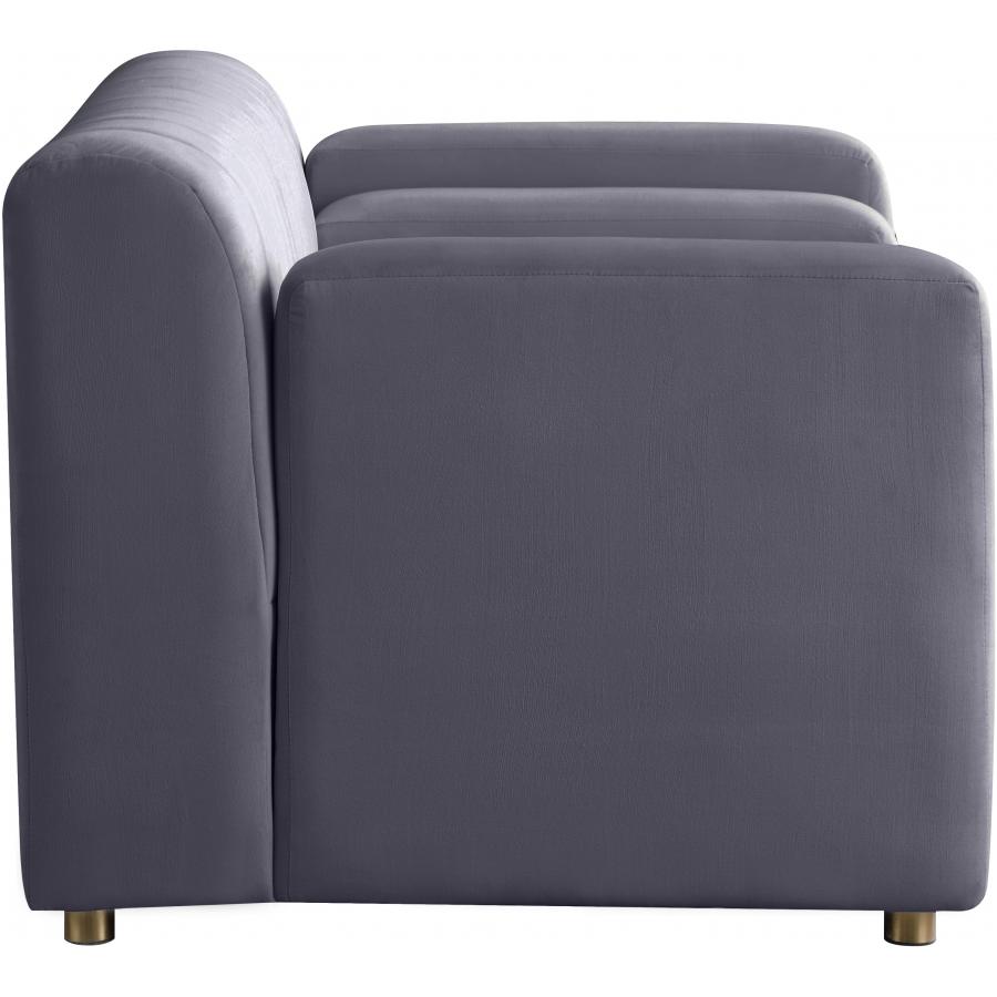 Meridian Naya Grey Velvet Chair