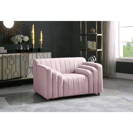Meridian Naya Pink Velvet Chair