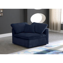 Meridian Cozy Navy Velvet Chair