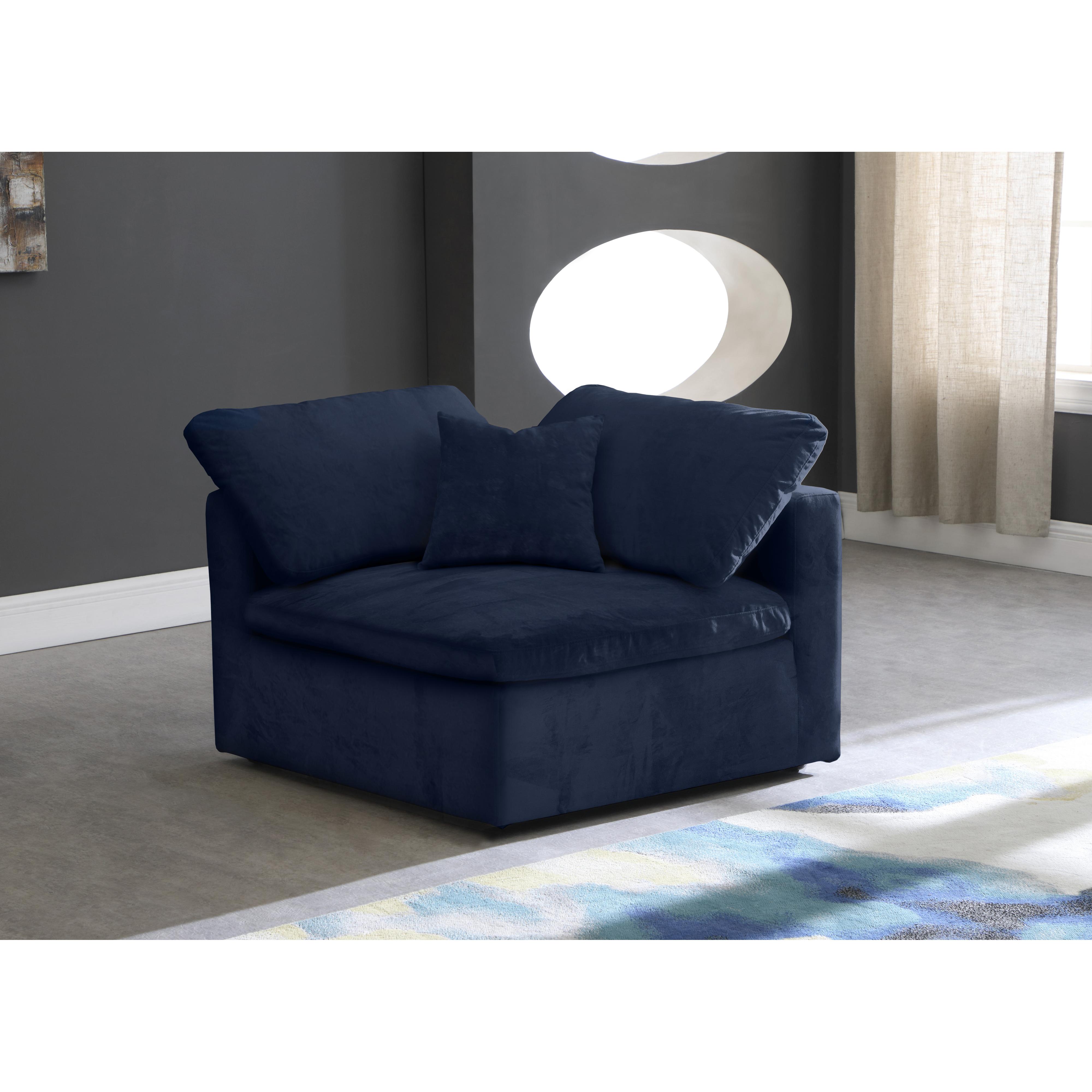 Meridian Cozy Navy Velvet Chair
