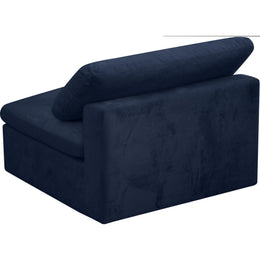 Meridian Cozy Navy Velvet Chair