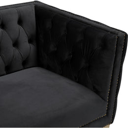 Meridian Michelle Black Velvet Chair