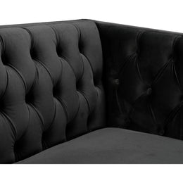 Meridian Michelle Black Velvet Chair