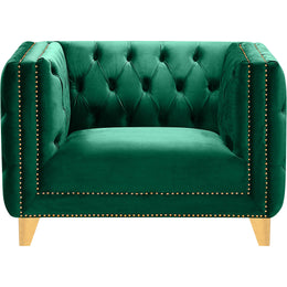 Meridian Michelle Green Velvet Chair