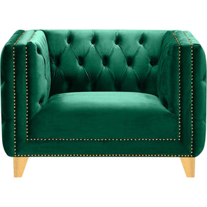 Meridian Michelle Green Velvet Chair