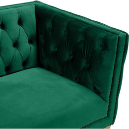 Meridian Michelle Green Velvet Chair