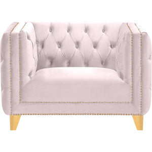 Meridian Michelle Pink Velvet Chair