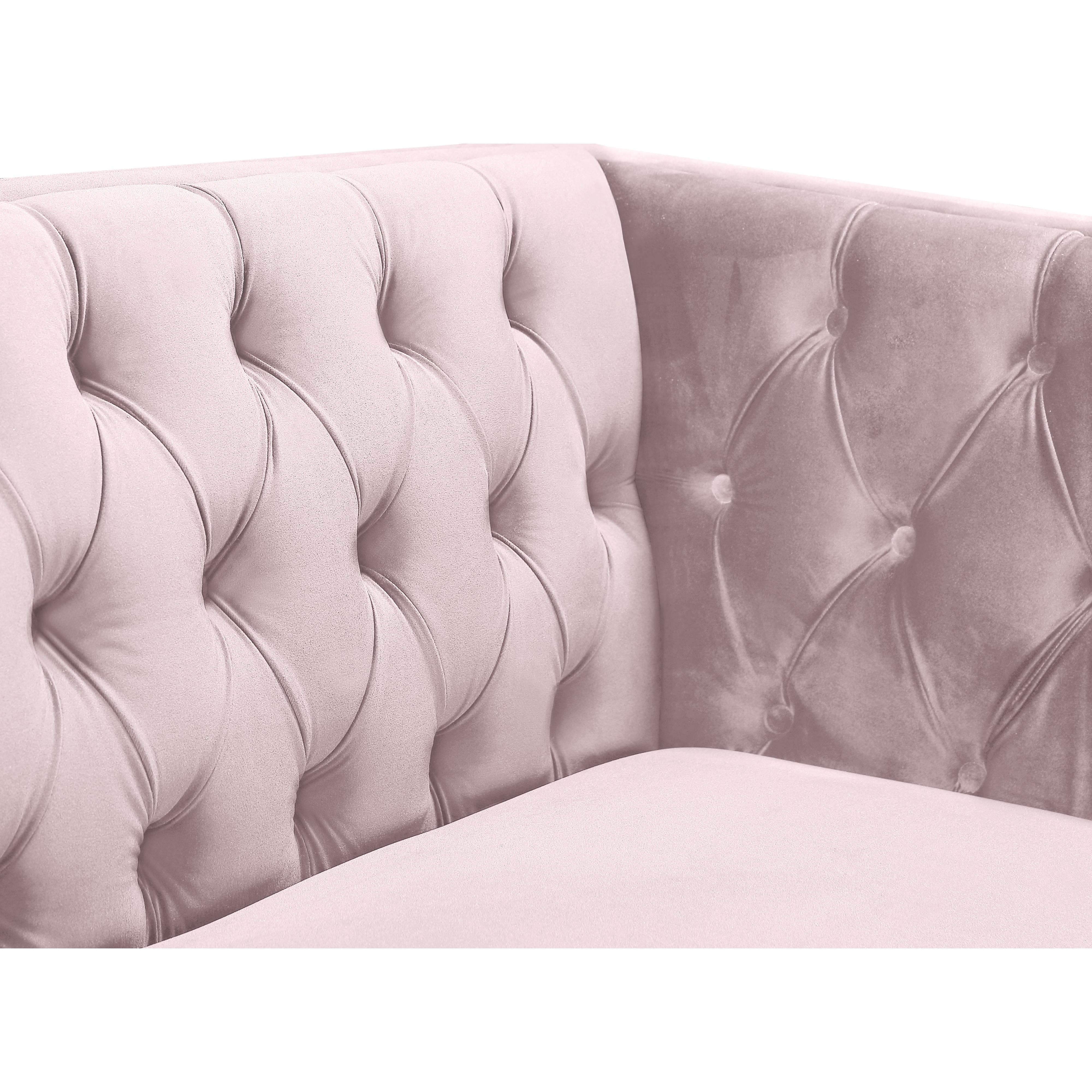 Meridian Michelle Pink Velvet Chair
