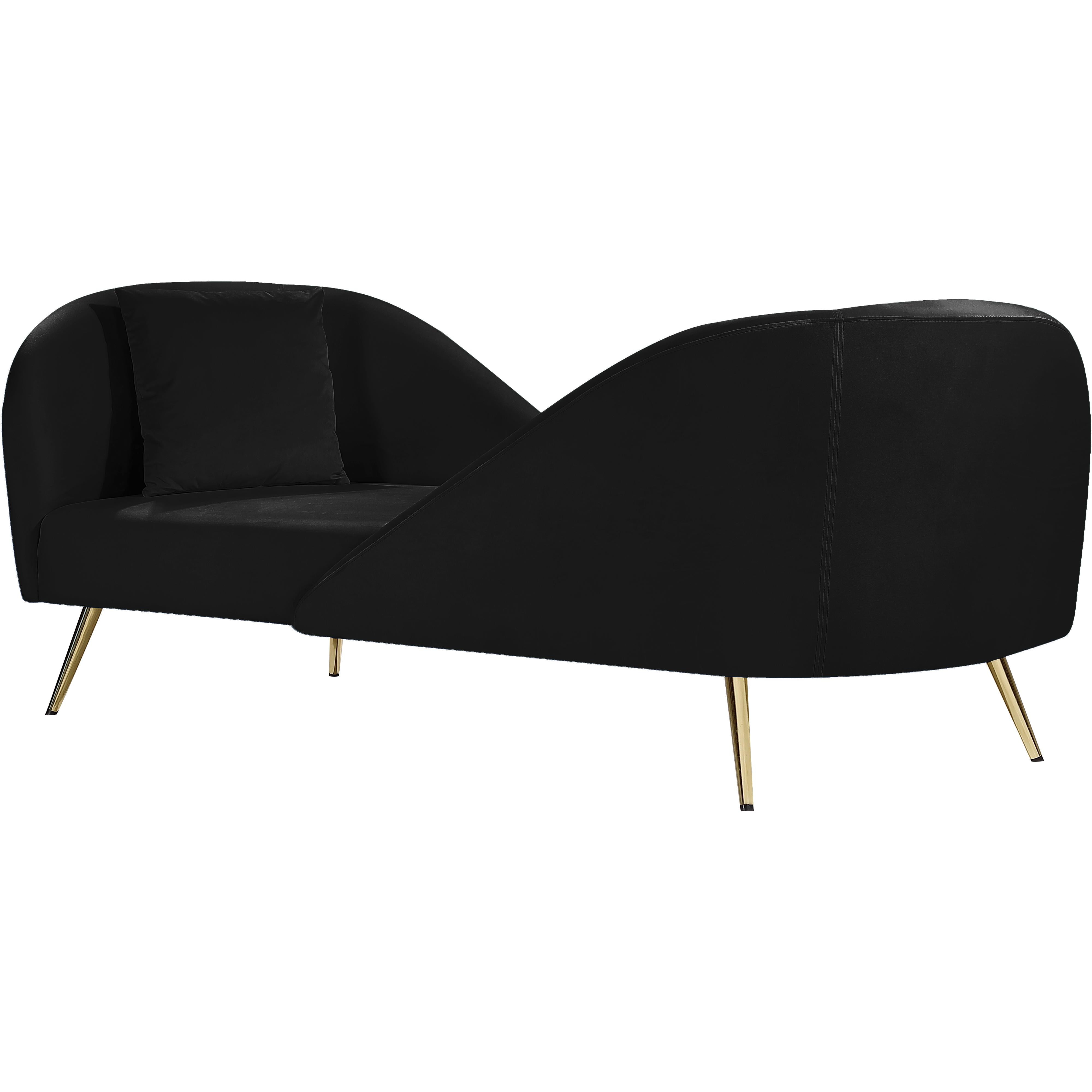 Meridian Nolan Black Velvet Chaise