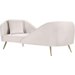 Meridian Nolan Cream Velvet Chaise