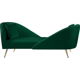Meridian Nolan Green Velvet Chaise