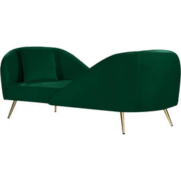 Meridian Nolan Green Velvet Chaise