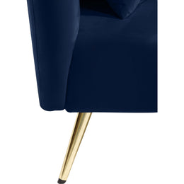 Meridian Nolan Navy Velvet Chaise
