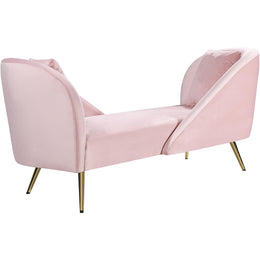 Meridian Nolan Pink Velvet Chaise