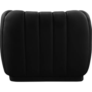 Meridian Dixie Black Velvet Chair