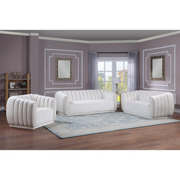 Meridian Dixie Cream Velvet Chair