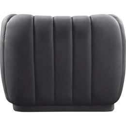 Meridian Dixie Grey Velvet Chair