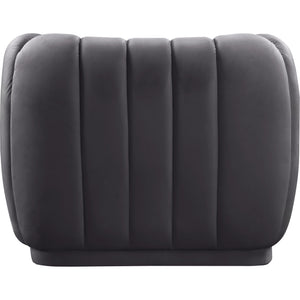 Meridian Dixie Grey Velvet Chair