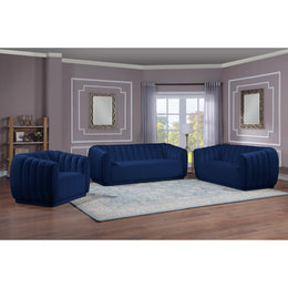 Meridian Dixie Navy Velvet Chair