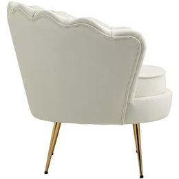 Meridian Gardenia Cream Velvet Chair