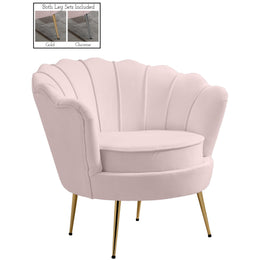 Meridian Gardenia Pink Velvet Chair