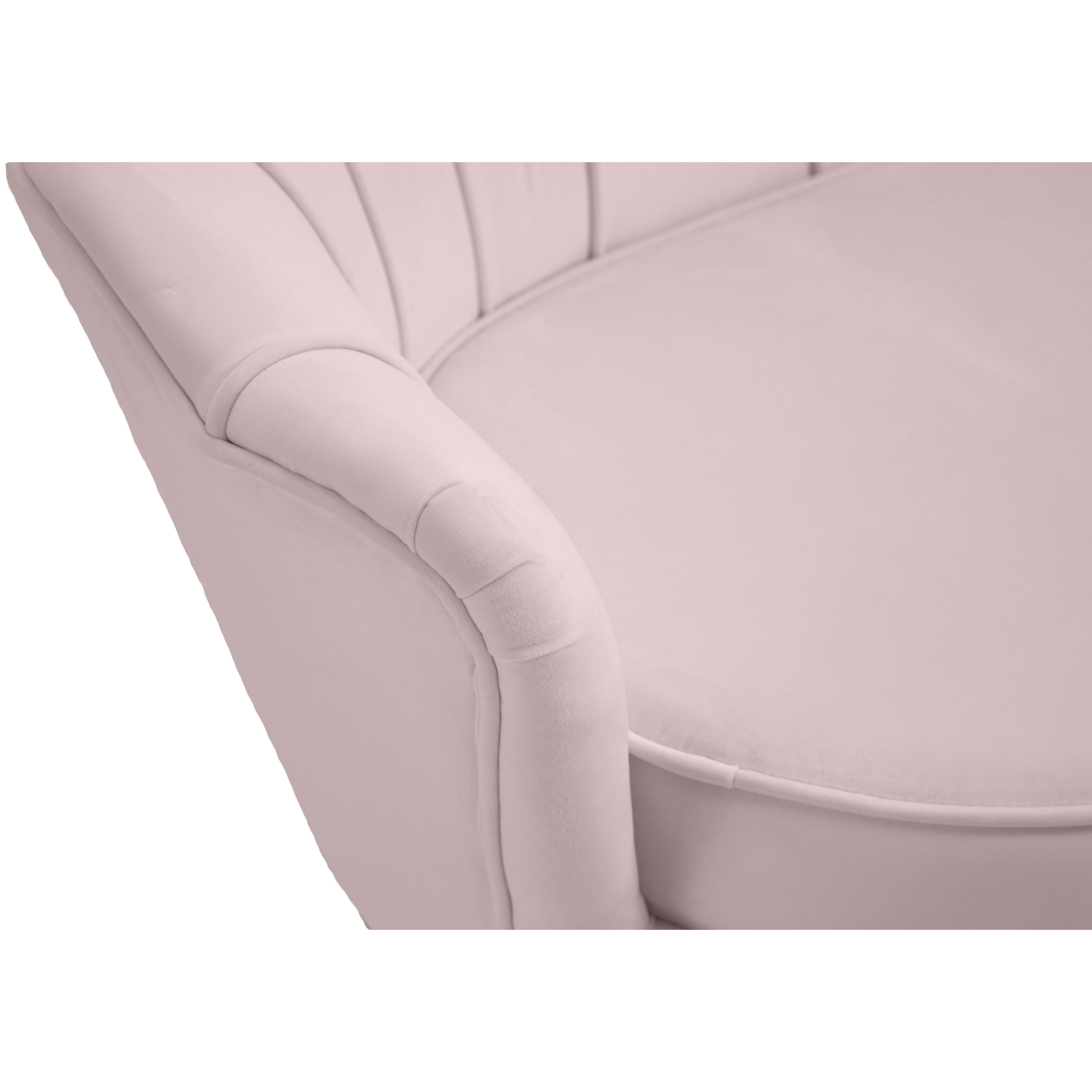 Meridian Gardenia Pink Velvet Chair