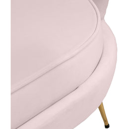 Meridian Gardenia Pink Velvet Chair