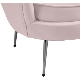 Meridian Gardenia Pink Velvet Chair