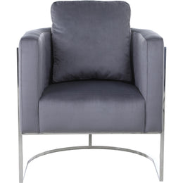 Meridian Casa Grey Velvet Chair