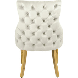 Meridian Tuft Cream Velvet Dining Chair