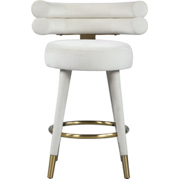 Meridian Fitzroy Cream Velvet Counter Stool