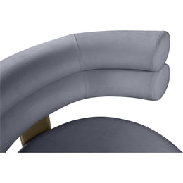 Meridian Fitzroy Grey Velvet Counter Stool