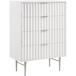Meridian Modernist White Gloss Chest