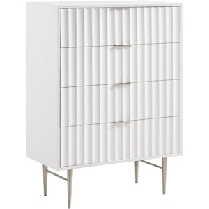 Meridian Modernist White Gloss Chest
