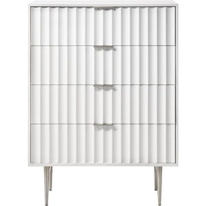 Meridian Modernist White Gloss Chest