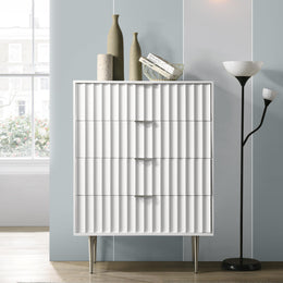 Meridian Modernist White Gloss Chest