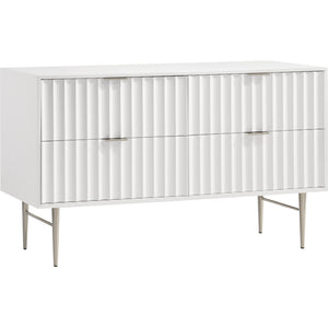 Meridian Modernist White Gloss Dresser