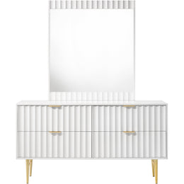 Meridian Modernist White Gloss Dresser