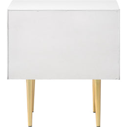 Meridian Modernist White Gloss Night Stand