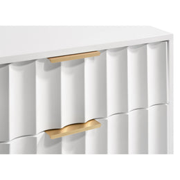 Meridian Modernist White Gloss Night Stand